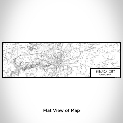 Flat View of Map Custom Nevada City California Map Enamel Mug in Classic