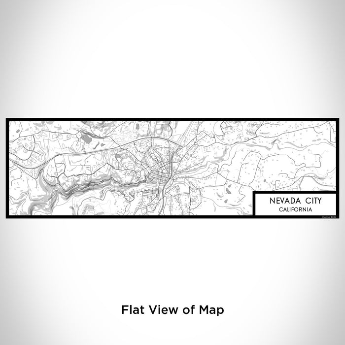 Flat View of Map Custom Nevada City California Map Enamel Mug in Classic
