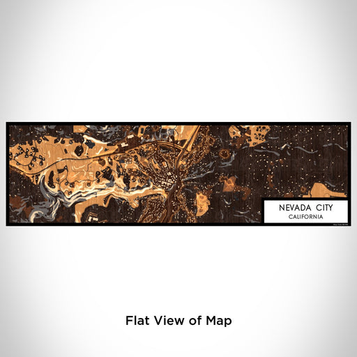Flat View of Map Custom Nevada City California Map Enamel Mug in Ember