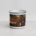 Front View Custom Nevada City California Map Enamel Mug in Ember