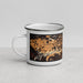 Left View Custom Nevada City California Map Enamel Mug in Ember