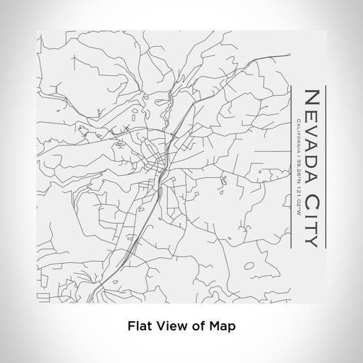 Rendered View of Nevada City California Map Engraving on 17oz Stainless Steel Insulated Tumbler in White