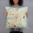 Person holding 18x18 Custom Nevada City California Map Throw Pillow in Woodblock