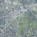 New Albany Ohio Map Print in Afternoon Style Zoomed In Close Up Showing Details