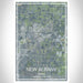 New Albany Ohio Map Print Portrait Orientation in Afternoon Style With Shaded Background