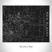 Rendered View of New Albany Ohio Map on 20oz Stainless Steel Insulated Bottle with Bamboo Top in Black