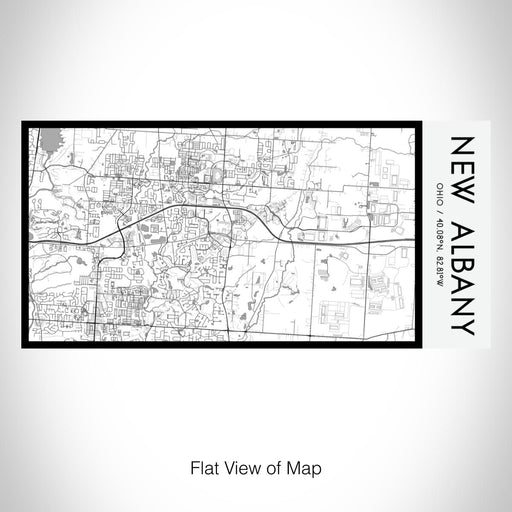 Rendered View of New Albany Ohio Map on 17oz Stainless Steel Insulated Bottle with printed classic style map