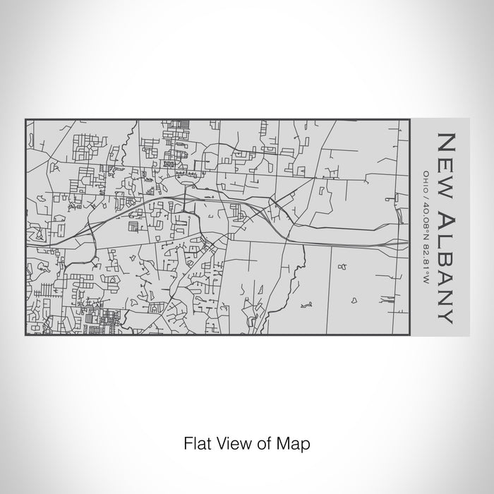 Rendered View of New Albany Ohio Map on 17oz Stainless Steel Insulated Cola Bottle