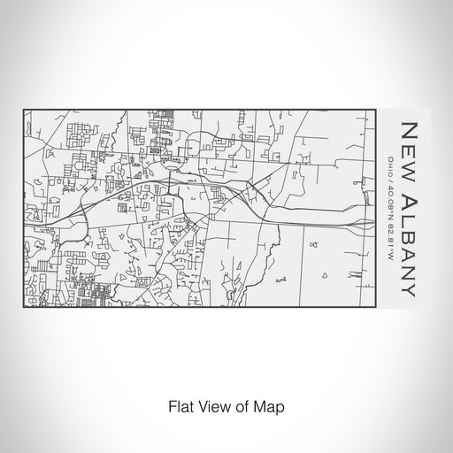 Rendered View of New Albany Ohio Map on 17oz Stainless Steel Insulated Cola Bottle in White