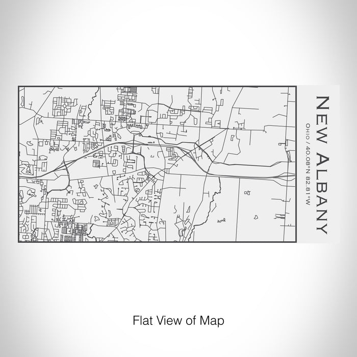 Rendered View of New Albany Ohio Map on 17oz Stainless Steel Insulated Cola Bottle in White