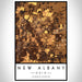 New Albany Ohio Map Print Portrait Orientation in Ember Style With Shaded Background