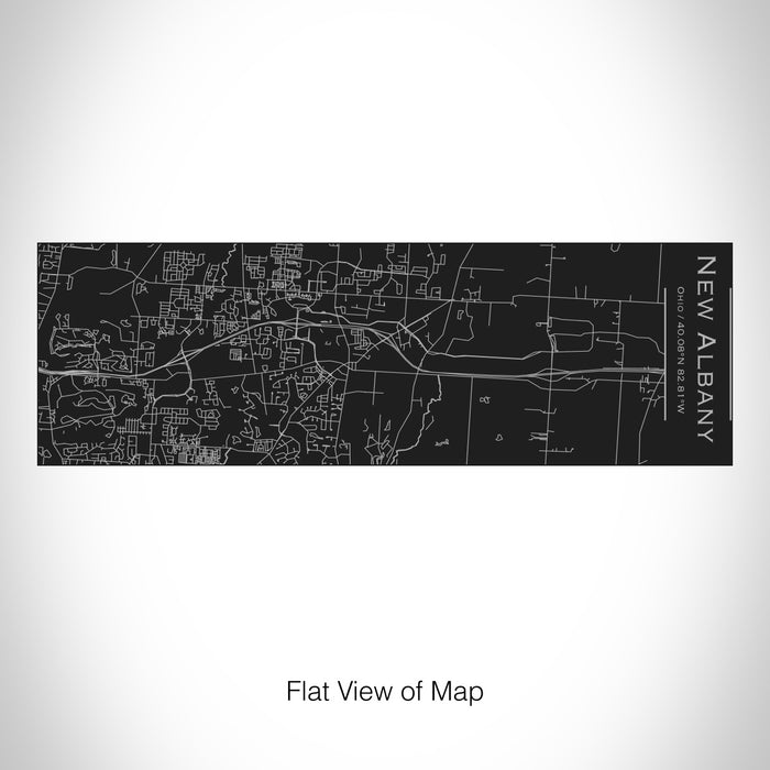 Rendered View of New Albany Ohio Map on 10oz Stainless Steel Insulated Cup with Sliding Lid in Black