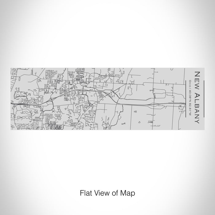 Rendered View of New Albany Ohio Map on 10oz Stainless Steel Insulated Cup with Sipping Lid
