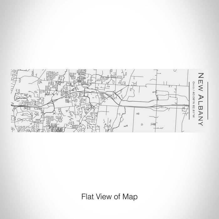 Rendered View of New Albany Ohio Map on 10oz Stainless Steel Insulated Cup with Sliding Lid in White