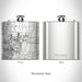 Rendered View of New Albany Ohio Map on 6oz Stainless Steel Flask