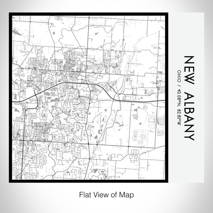 Rendered View of New Albany Ohio Map on 17oz Stainless Steel Insulated Tumbler in Classic Map Style