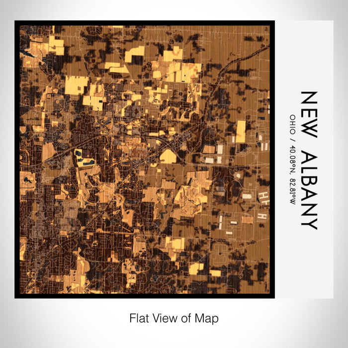 Rendered View of New Albany Ohio Map on 17oz Stainless Steel Insulated Tumbler in Ember Map Style