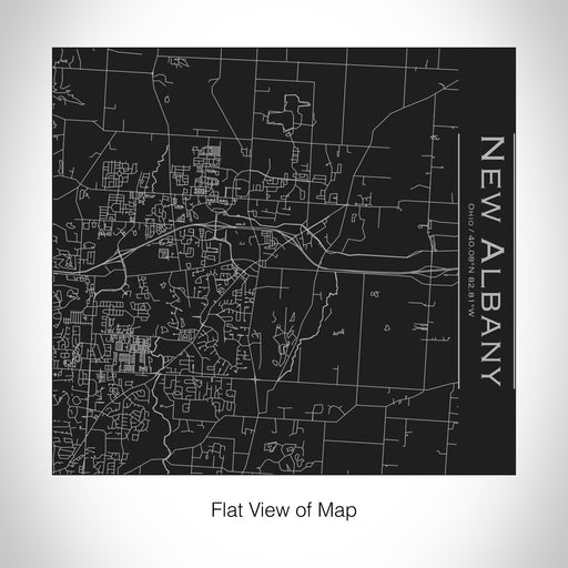 Rendered View of New Albany Ohio Map on 17oz Stainless Steel Insulated Tumbler in Black