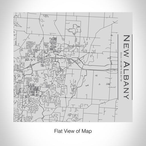 Rendered View of New Albany Ohio Map on 17oz Stainless Steel Insulated Tumbler