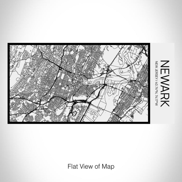 Rendered View of Newark New Jersey Map on 17oz Stainless Steel Insulated Cola Bottle in Stainless in Matte White