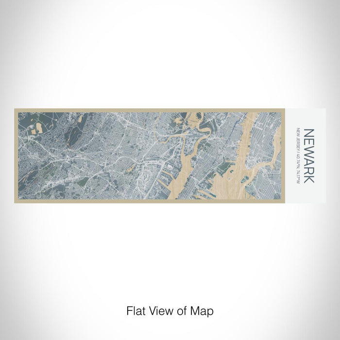 Rendered View of Newark New Jersey Map on 10oz Stainless Steel Insulated Cup in Afternoon with Sliding Lid