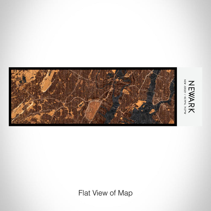 Rendered View of Newark New Jersey Map on 10oz Stainless Steel Insulated Cup in Ember with Sliding Lid