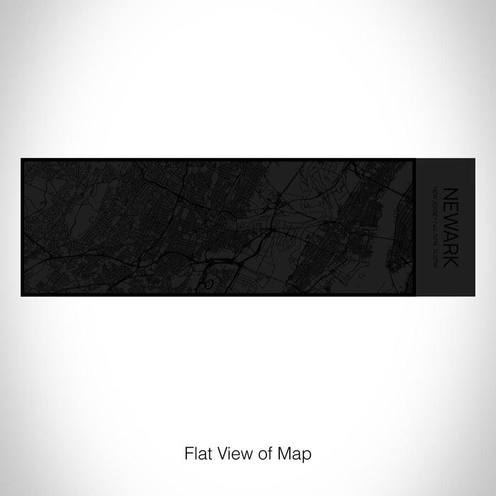 Rendered View of Newark New Jersey Map on 10oz Stainless Steel Insulated Cup in Matte Black with Sliding Lid