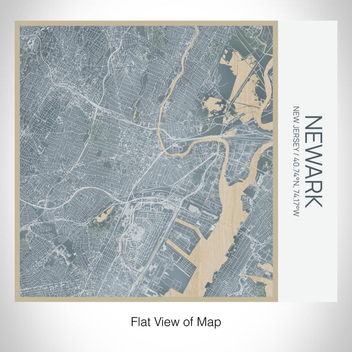 Rendered View of Newark New Jersey Map on 17oz Stainless Steel Insulated Tumbler in Afternoon Map Style