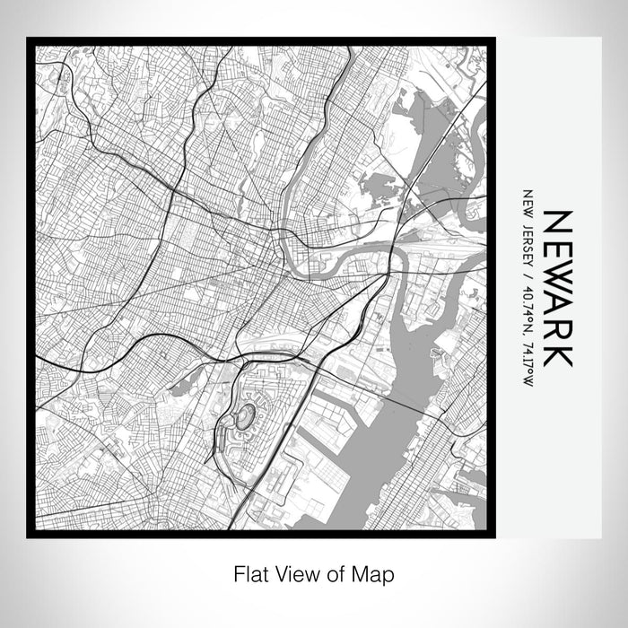 Rendered View of Newark New Jersey Map on 17oz Stainless Steel Insulated Tumbler in Classic Map Style