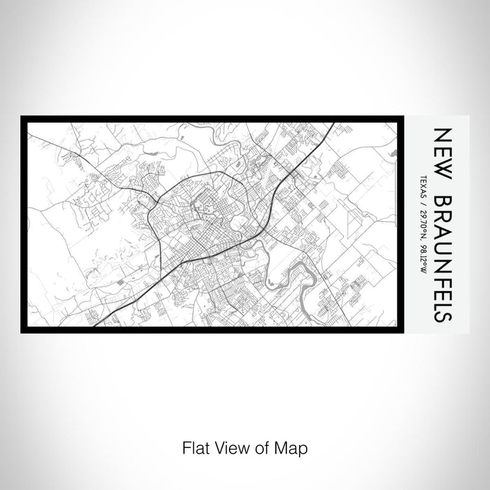 Rendered View of New Braunfels Texas Map on 17oz Stainless Steel Insulated Bottle with printed classic style map