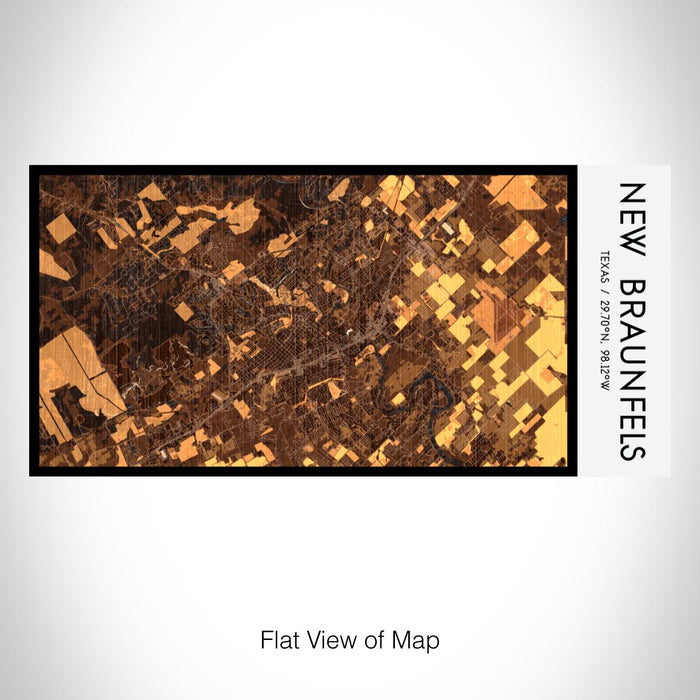 Rendered View of New Braunfels Texas Map on 17oz Stainless Steel Insulated Bottle with printed ember style map