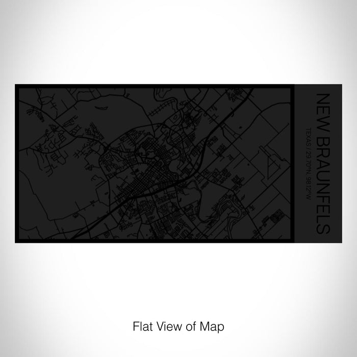 Rendered View of New Braunfels Texas Map on 17oz Stainless Steel Insulated Cola Bottle in Stainless in Matte Black