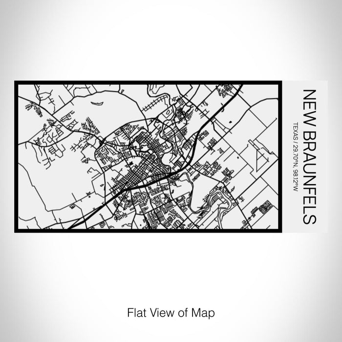 Rendered View of New Braunfels Texas Map on 17oz Stainless Steel Insulated Cola Bottle in Stainless in Matte White