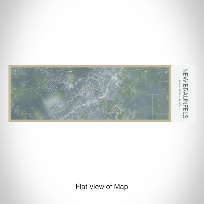 Rendered View of New Braunfels Texas Map on 10oz Stainless Steel Insulated Cup in Afternoon with Sliding Lid
