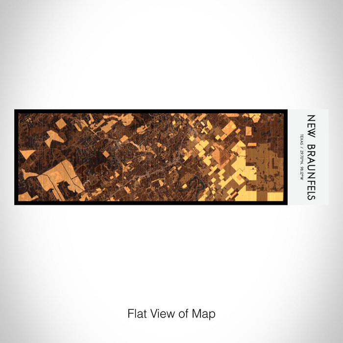 Rendered View of New Braunfels Texas Map on 10oz Stainless Steel Insulated Cup in Ember with Sliding Lid