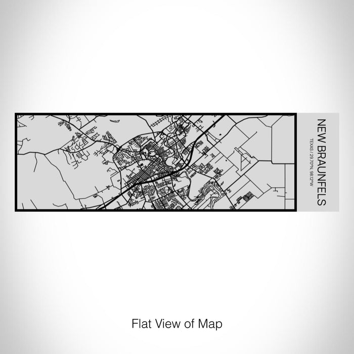 Rendered View of New Braunfels Texas Map on 10oz Stainless Steel Insulated Cup with Sipping Lid