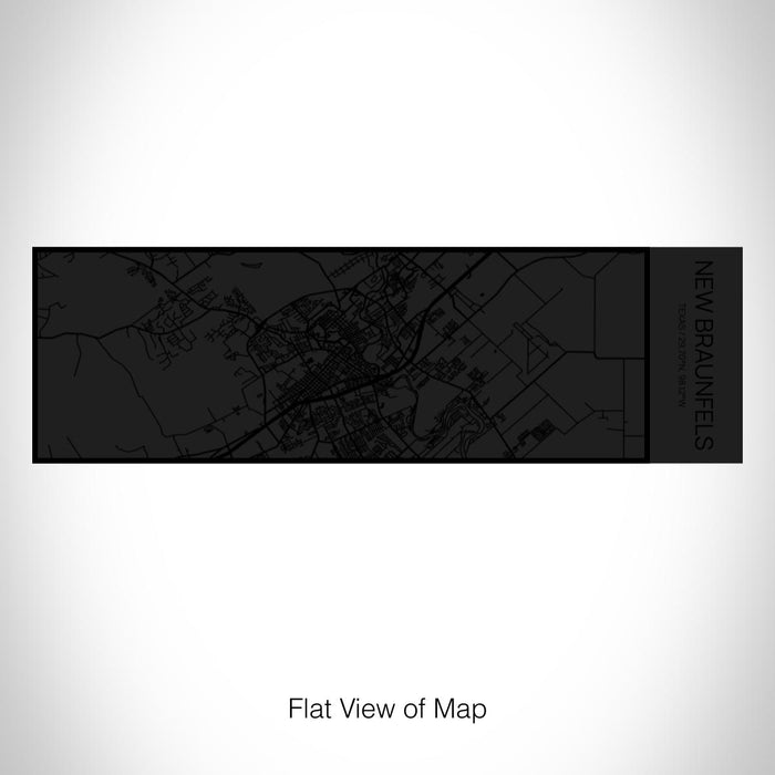 Rendered View of New Braunfels Texas Map on 10oz Stainless Steel Insulated Cup in Matte Black with Sliding Lid