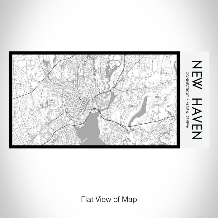 Rendered View of New Haven Connecticut Map on 17oz Stainless Steel Insulated Bottle with printed classic style map