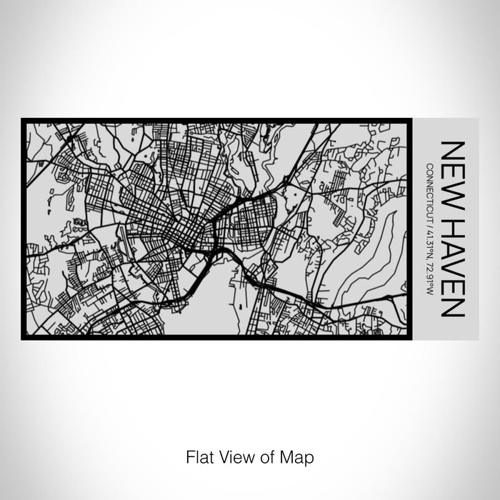 Rendered View of New Haven Connecticut Map on 17oz Stainless Steel Insulated Cola Bottle in Stainless