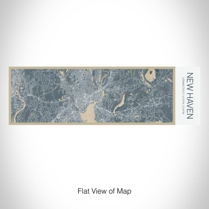 Rendered View of New Haven Connecticut Map on 10oz Stainless Steel Insulated Cup in Afternoon with Sliding Lid
