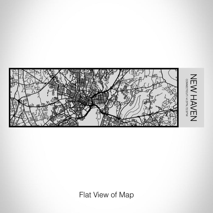 Rendered View of New Haven Connecticut Map on 10oz Stainless Steel Insulated Cup with Sipping Lid