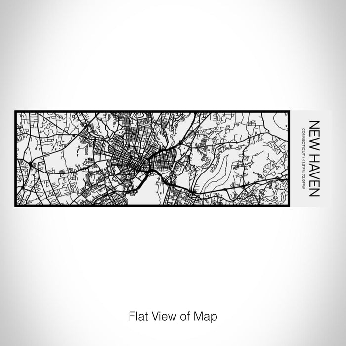 Rendered View of New Haven Connecticut Map on 10oz Stainless Steel Insulated Cup in Matte White with Sliding Lid