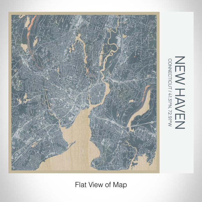 Rendered View of New Haven Connecticut Map on 17oz Stainless Steel Insulated Tumbler in Afternoon Map Style