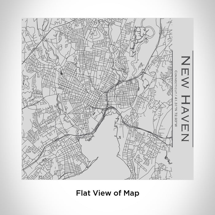 Rendered View of New Haven Connecticut Map on 17oz Stainless Steel Insulated Tumbler