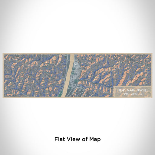 Flat View of Map Custom New Martinsville West Virginia Map Enamel Mug in Afternoon