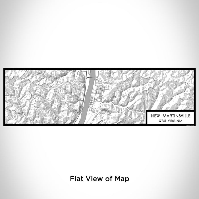 Flat View of Map Custom New Martinsville West Virginia Map Enamel Mug in Classic