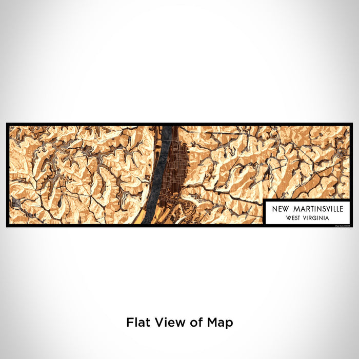 Flat View of Map Custom New Martinsville West Virginia Map Enamel Mug in Ember