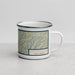 Right View Custom New Martinsville West Virginia Map Enamel Mug in Woodblock