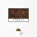 12x18 Newnan Georgia Map Print Landscape Orientation in Ember Style With Small Cactus Plant in White Planter