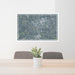 24x36 Newnan Georgia Map Print Landscape Orientation in Afternoon Style Behind 2 Chairs Table and Potted Plant